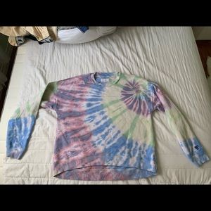 TNA Cropped Tie-Dye Sweater